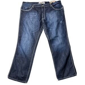 VTG Godbody Streetwear Classics Mens 46x32 Dark Wash Baggy Denim Jeans NWT